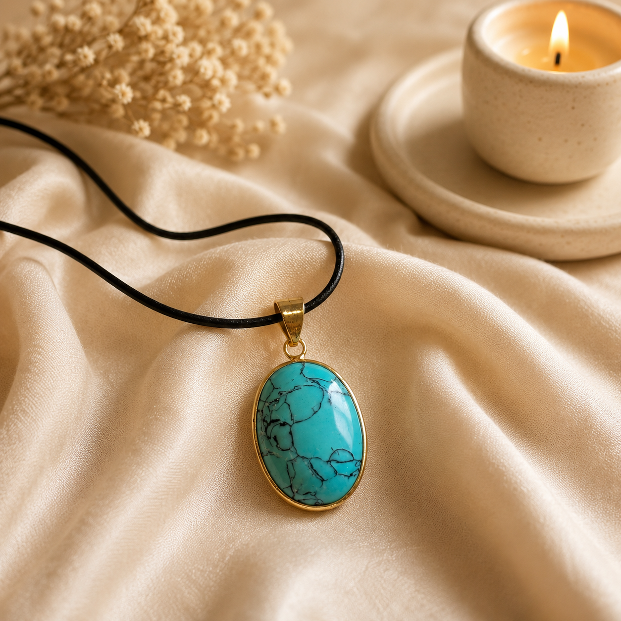 Aurevia Turquoise Pendant – Serenity & Protection Gemstone Necklace
