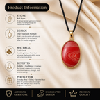 Aurelia Crimson Agate Pendant – Vitality & Confidence Gemstone Necklace