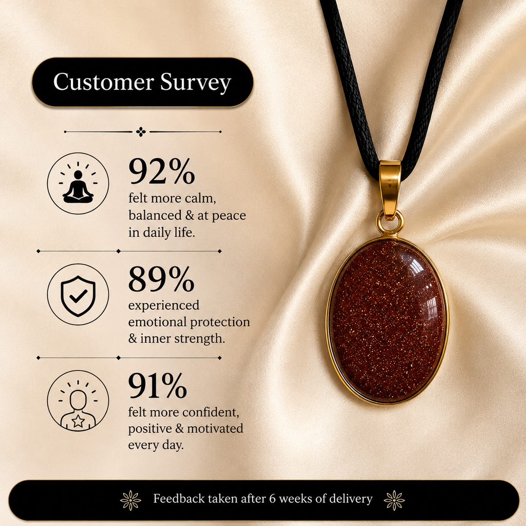 Aureon Goldstone Pendant – Ambition & Positive Energy Gemstone Necklace