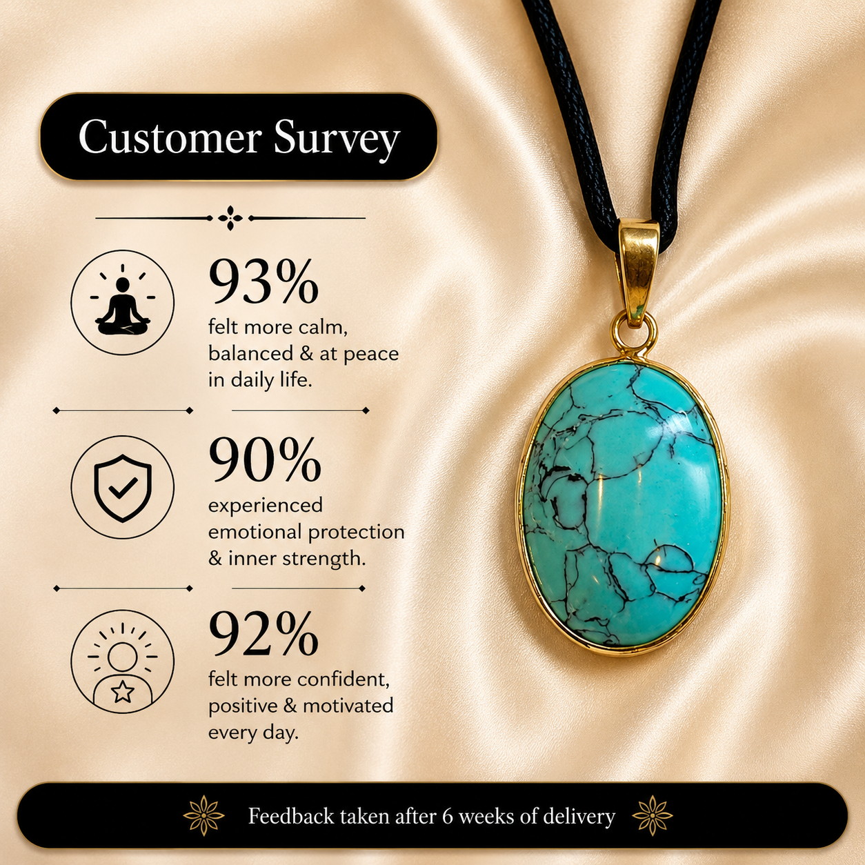 Aurevia Turquoise Pendant – Serenity & Protection Gemstone Necklace