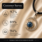 Aurezura Blue Howlite Moon & Sun Pendant – Clarity & Inner Peace Symbol