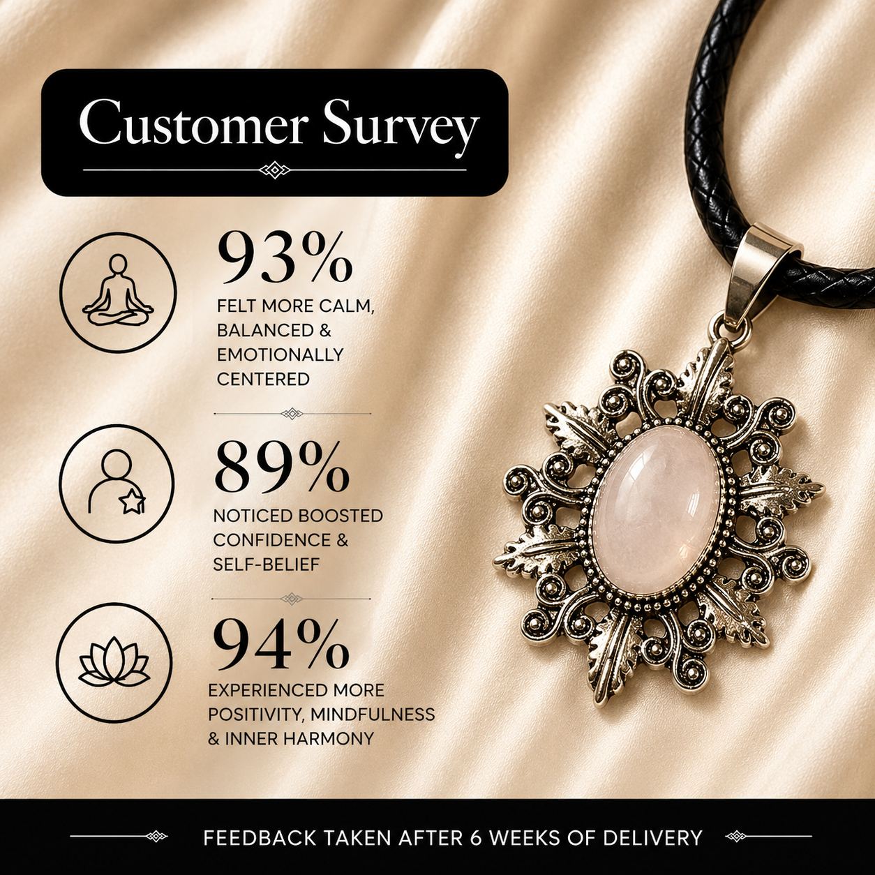 Aurielle Rose Quartz Pendant – Love & Emotional Harmony Symbol