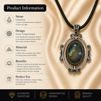 Aurelume Labradorite Pendant – Intuition & Transformation Symbol