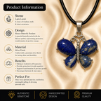 Auraflora Lapis Lazuli Butterfly Pendant – Wisdom & Transformation Symbol