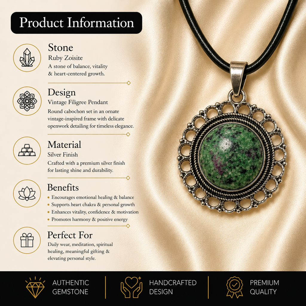 Aurelith Green Aventurine Pendant – Prosperity & Opportunity Symbol