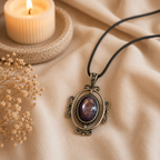 Aurastra Amethyst Pendant – Wisdom & Spiritual Protection Symbol