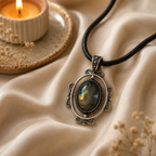 Aurelume Labradorite Pendant – Intuition & Transformation Symbol
