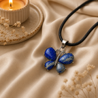 Auraflora Lapis Lazuli Butterfly Pendant – Wisdom & Transformation Symbol