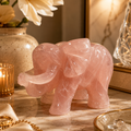 Rosavelle Rose Quartz Elephant – Wisdom & Prosperity Symbol (2.344 kg)