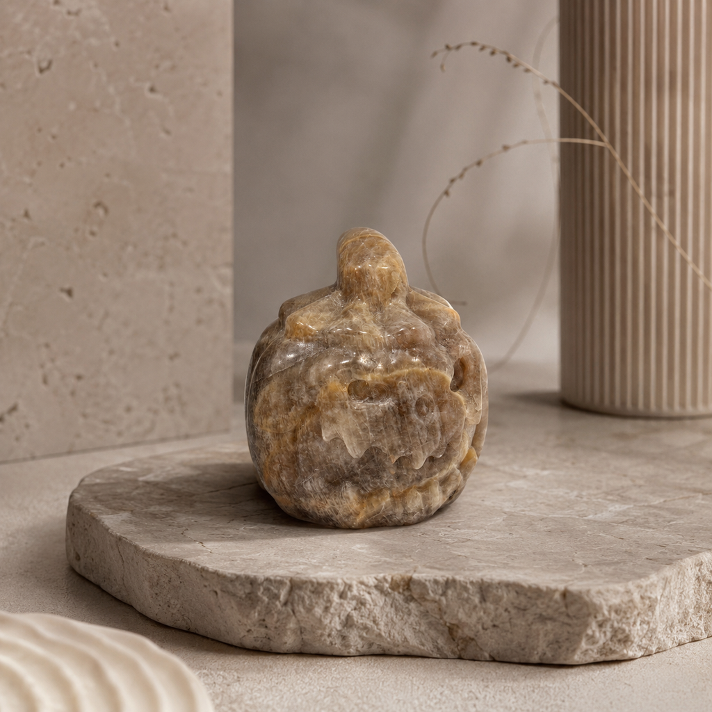 Aurevia Amethyst Pumpkin Décor – Abundance & Harmony Symbol (126 gm)