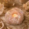 Aurora Aura Quartz Candle Holder – Radiance & Tranquility Accent (538 gm)