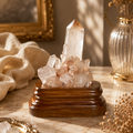 Auranova Golden Quartz Crystal Cluster – Clarity & Prosperity Décor | 4 Inch, 422 gm