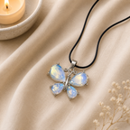 Lunavelle Opalite Butterfly Crystal Pendant – Serenity & Intuition Symbol (15 gm)
