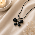 Noctavelle Black Onyx Butterfly Crystal Pendant – Protection & Strength Symbol (15 gm)