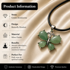 Verdelune Green Aventurine Butterfly Crystal Pendant – Prosperity & Harmony Symbol (15 gm)