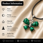 Malachivra Malachite Butterfly Crystal Pendant – Protection & Transformation Symbol (15 gm)