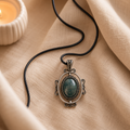 Aquarelle Amazonite & Amethyst Crystal Pendant – Peace & Communication Symbol (20 gm)