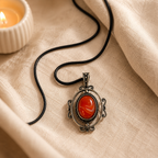 Carnelith Carnelian & Amethyst Crystal Pendant – Confidence & Vitality Symbol (20 gm)
