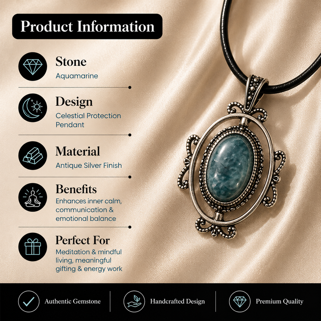 Aquarelle Amazonite & Amethyst Crystal Pendant – Peace & Communication Symbol (20 gm)
