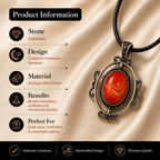 Carnelith Carnelian & Amethyst Crystal Pendant – Confidence & Vitality Symbol (20 gm)