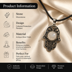 Lunavelle Moonstone & Amethyst Protection Pendant – Intuition & Peace Symbol (10 gm)