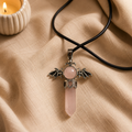 Roselith Rose Quartz Crystal Pendant – Love & Emotional Healing Symbol (20 gm)