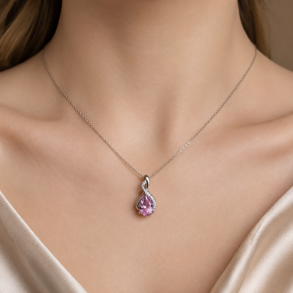 Velmira Artificial Crystal Pendant – Elegant Teardrop Fashion Necklace, Luxury Style Symbol