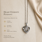Amouréa Heart Crystal Pendant – Elegant Artificial Necklace, Love & Timeless Grace Symbol