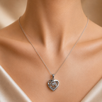 Amouréa Heart Crystal Pendant – Elegant Artificial Necklace, Love & Timeless Grace Symbol