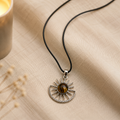 Solvique Amethyst Energy Pendant – Tiger Eye Celestial Necklace, Strength & Confidence Symbol (15 gm)