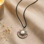 Celestique Amethyst Energy Pendant – White Howlite Celestial Necklace, Peace & Clarity Symbol (15 gm)