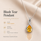 Solévara Golden Crystal Pendant – Elegant Artificial Necklace, Radiance & Luxury Symbol