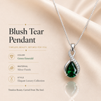 Emeralisse Green Crystal Pendant – Elegant Artificial Necklace, Harmony & Luxury Symbol
