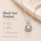 Luméra White Crystal Pendant – Elegant Artificial Necklace, Grace & Timeless Luxury Symbol