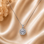 Luméra White Crystal Pendant – Elegant Artificial Necklace, Grace & Timeless Luxury Symbol