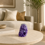 Auravelle Amethyst Geode Décor – Crystal Calm Stone, Positivity & Harmony Symbol (182 gm)