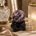 Amethoria Chevron Amethyst Crystal Sphere Décor – Balance & Harmony Symbol (578 gm)