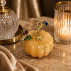 Solunara Amethyst Crystal Pumpkin Décor – Abundance & Positivity Symbol (274 gm)