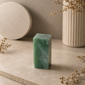 Verdelune Amethyst Carving Block Décor – Green Aventurine Crystal Accent, Prosperity & Balance Symbol (140 gm)