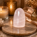 Roselume Rose Quartz Freeform Crystal Décor – Harmony & Love Symbol