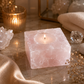 Roselume Rose Quartz Crystal Candle Holder – Love & Serenity Symbol