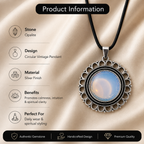 Moonelis Opalite Crystal Pendant – Vintage Harmony Necklace, Serenity & Intuition Symbol 20 gm