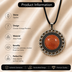 Terralux Red Jasper Crystal Pendant – Vintage Harmony Necklace, Strength & Grounding Symbol 20 gm