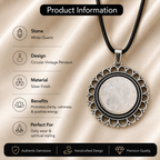 Celestira Clear Quartz Crystal Pendant – Vintage Harmony Necklace, Clarity & Positivity Symbol 20 gm