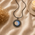 Moonelis Opalite Crystal Pendant – Vintage Harmony Necklace, Serenity & Intuition Symbol 20 gm